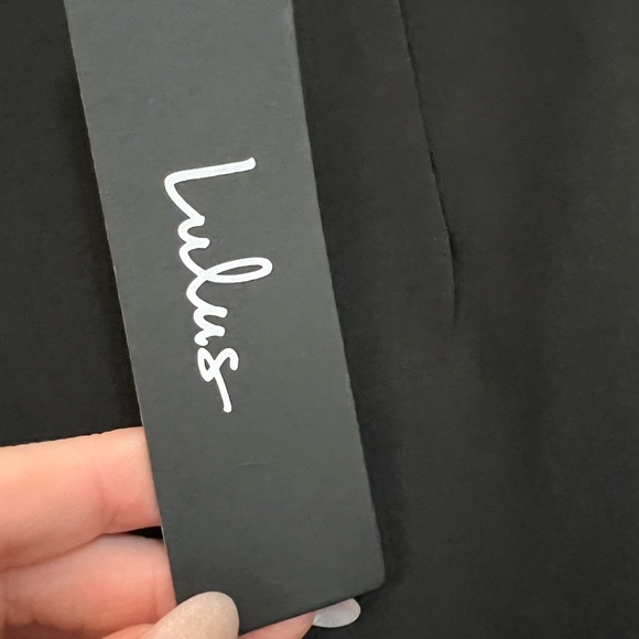 Lulu's Catch a Crush Black Fringe Hem Cropped Pants Sz S NWT - Picture 7 of 13